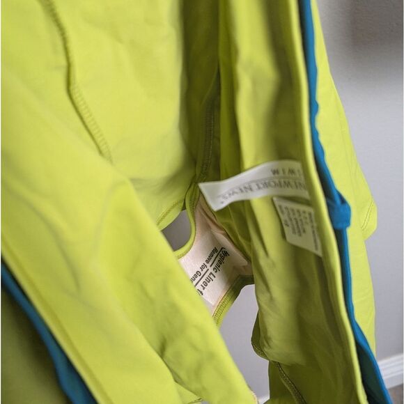 Newport News Lime Green Tankini Swimsuit Teal Blue Belted Skirt Bottom & Top 18 - Picture 5 of 8